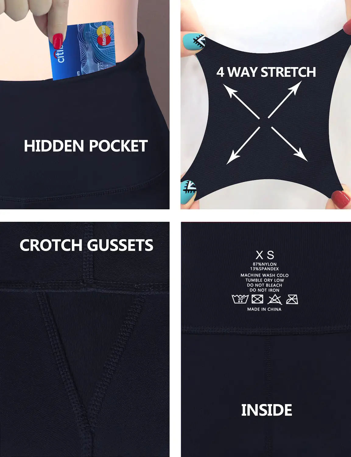 29 31 33 35 37  Back Pockets Bootcut Leggings darknavy ins_yogastudio