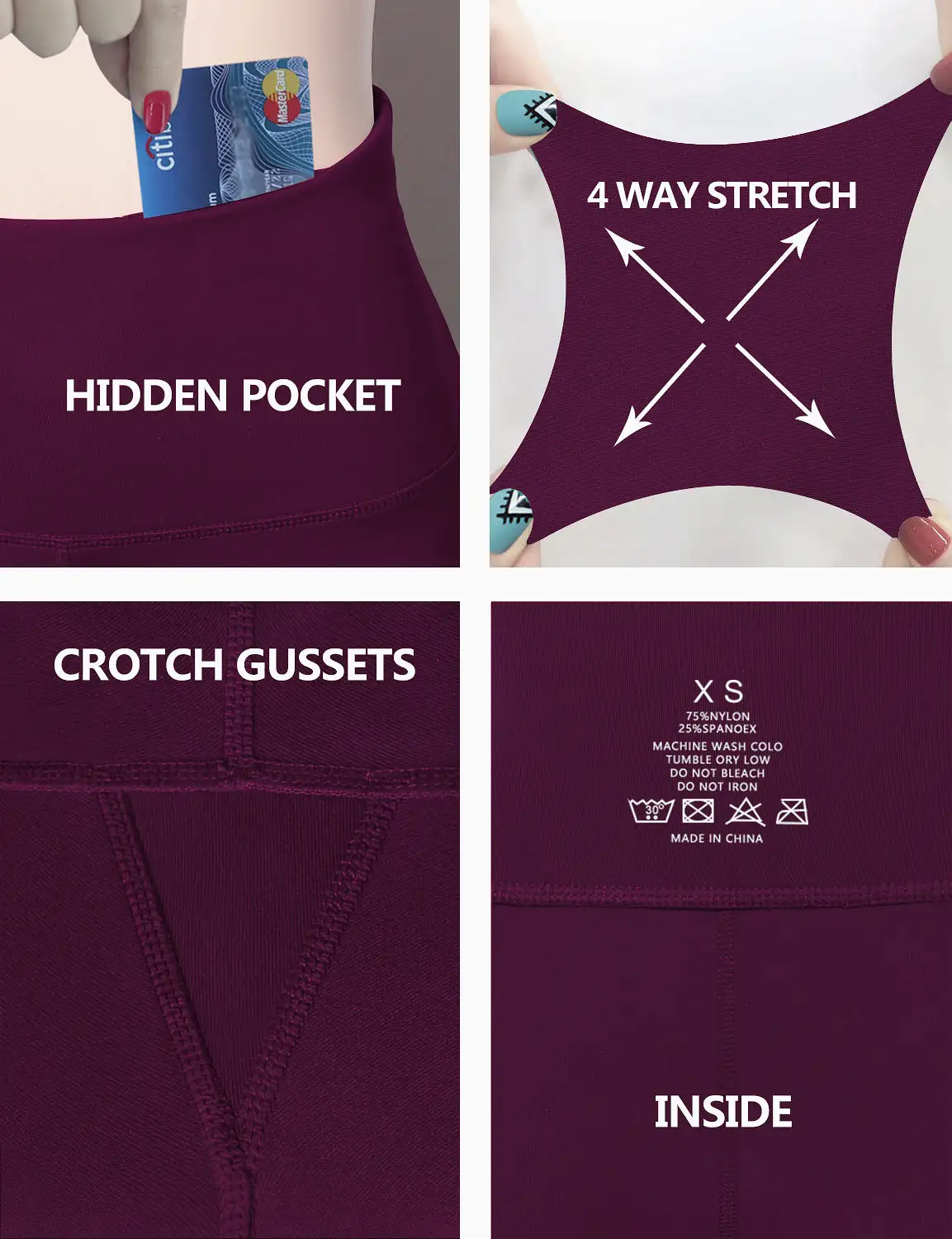 29 31 33 35 37  Back Pockets Bootcut Leggings grapevine_yogastudio