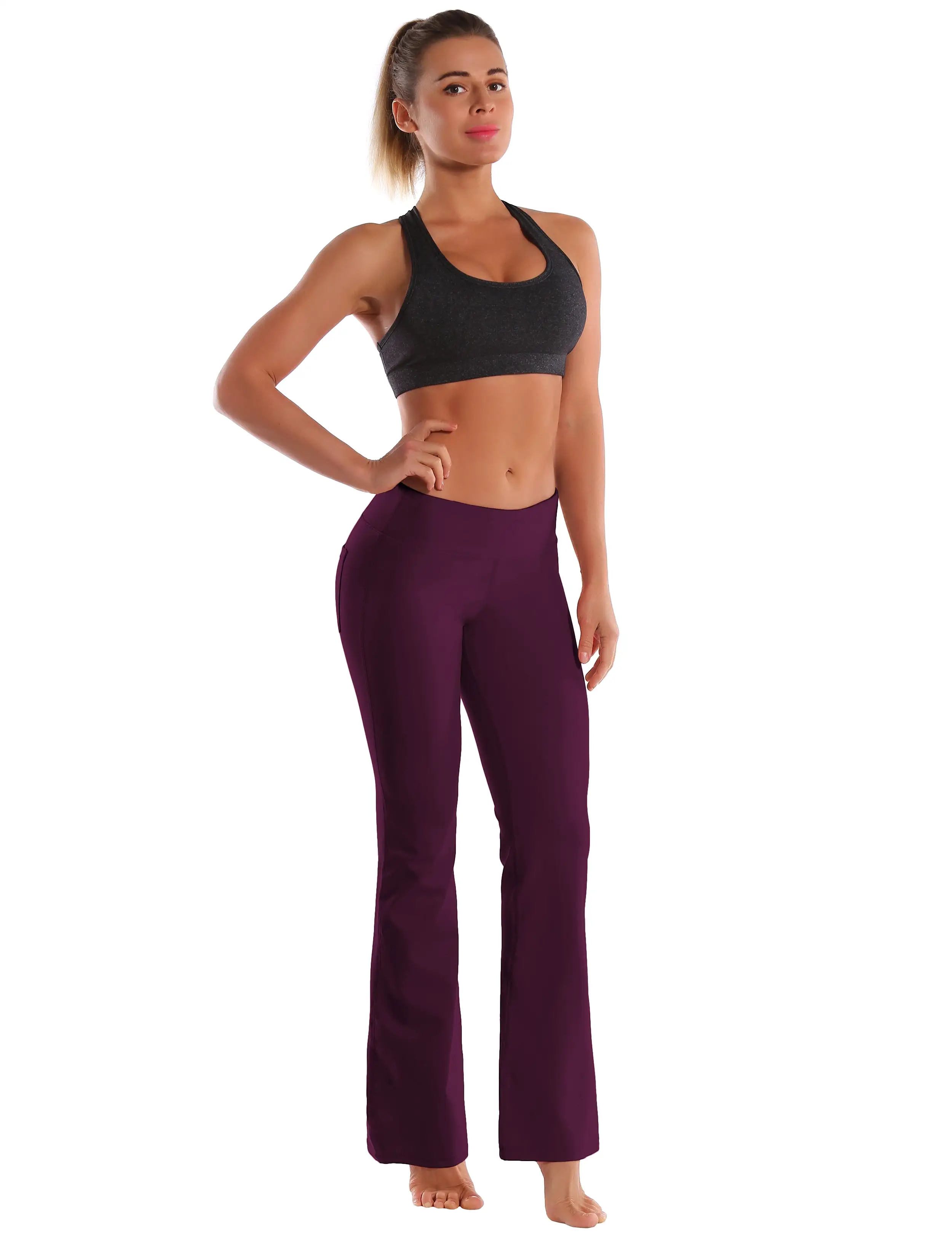 29 31 33 35 37  Back Pockets Bootcut Leggings grapevine_yogastudio