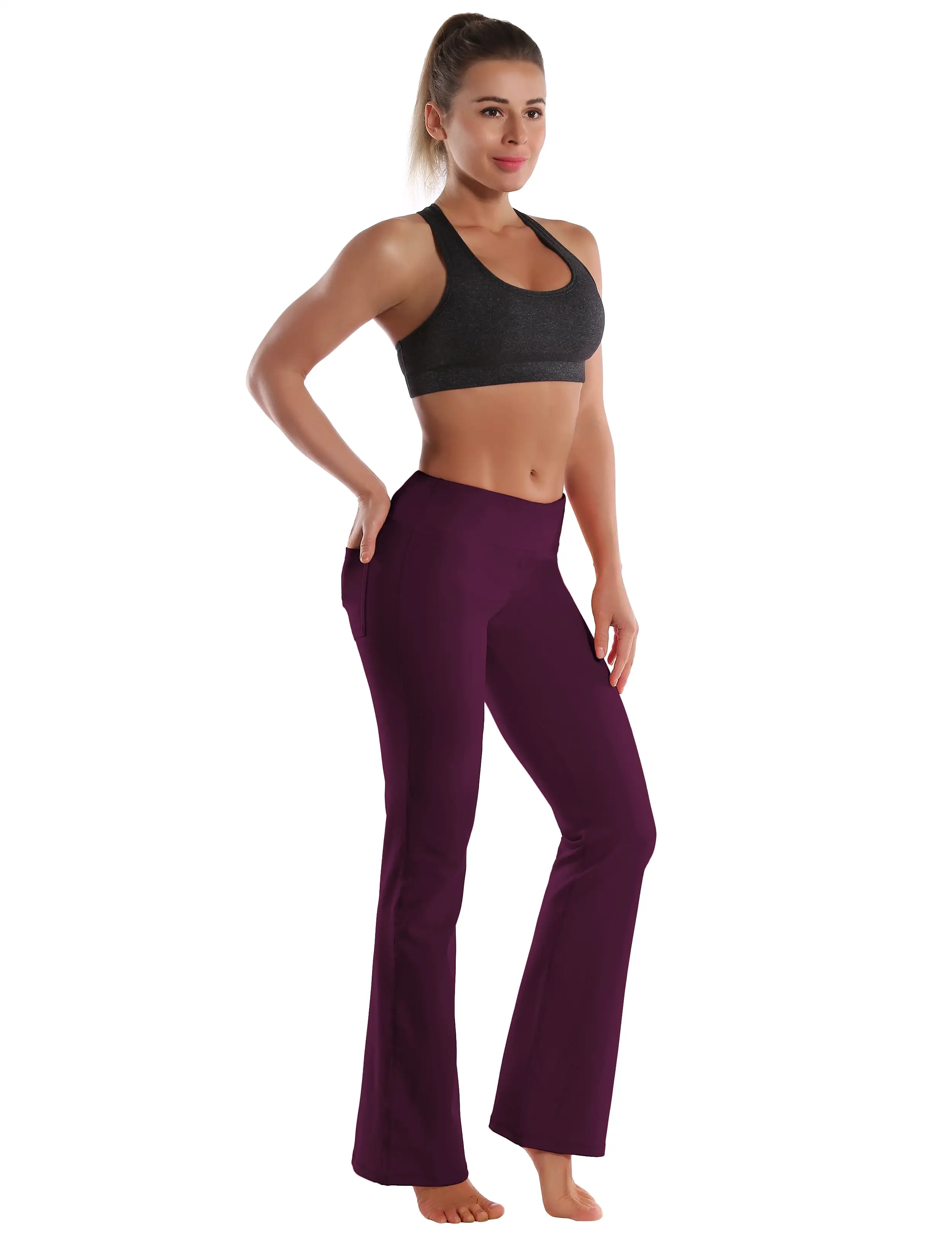 29 31 33 35 37  Back Pockets Bootcut Leggings grapevine_yogastudio