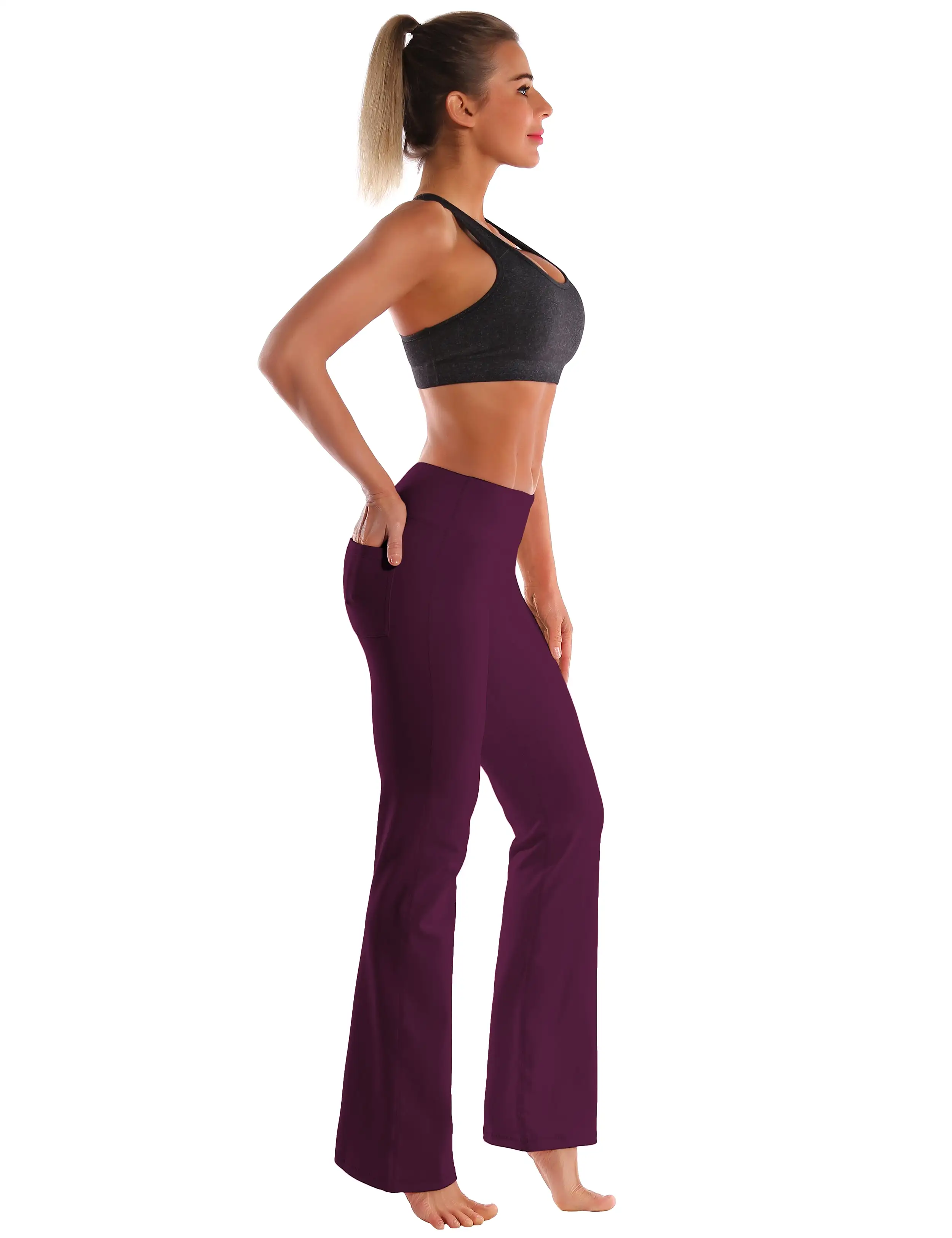 29 31 33 35 37  Back Pockets Bootcut Leggings grapevine_yogastudio