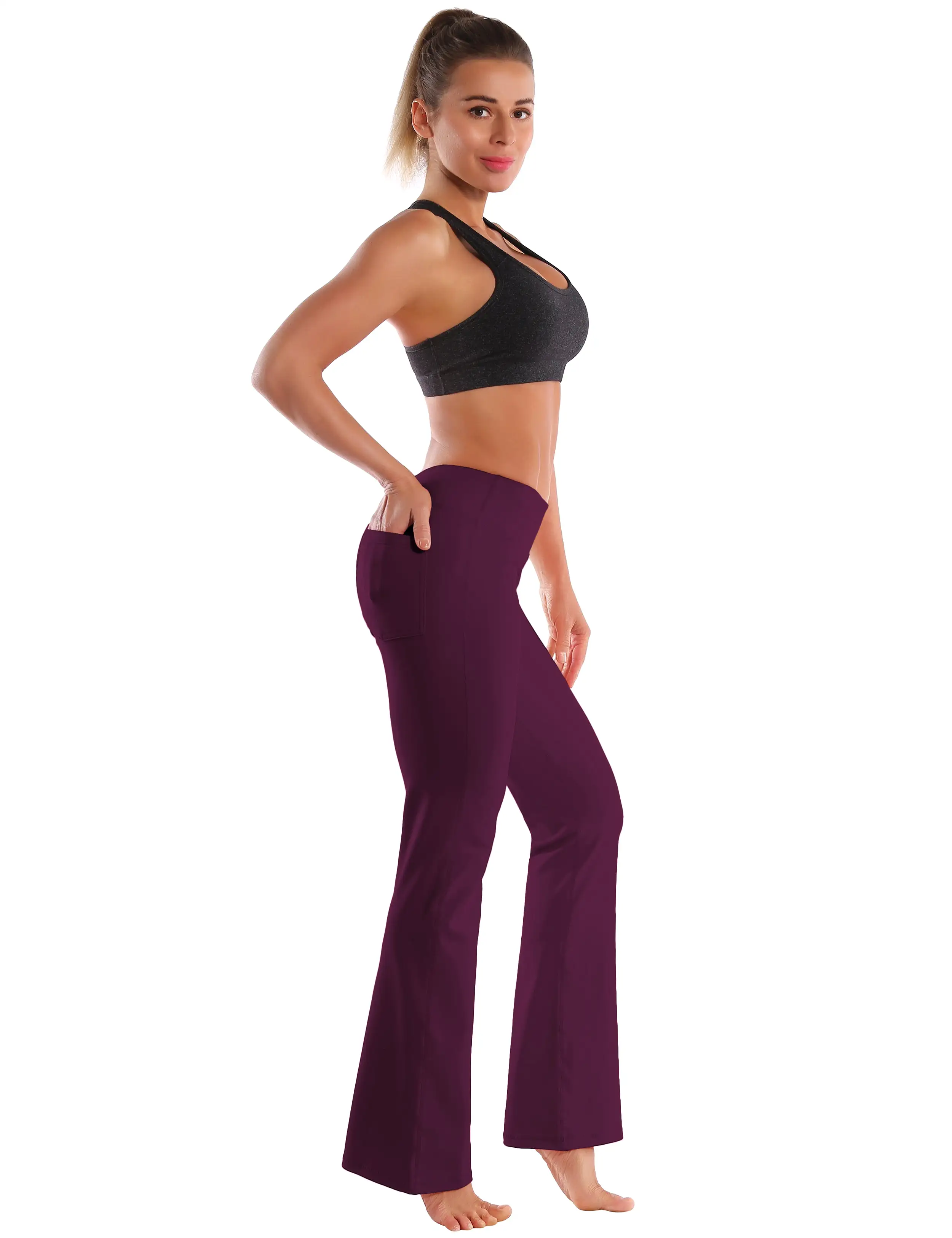 29 31 33 35 37  Back Pockets Bootcut Leggings grapevine_yogastudio