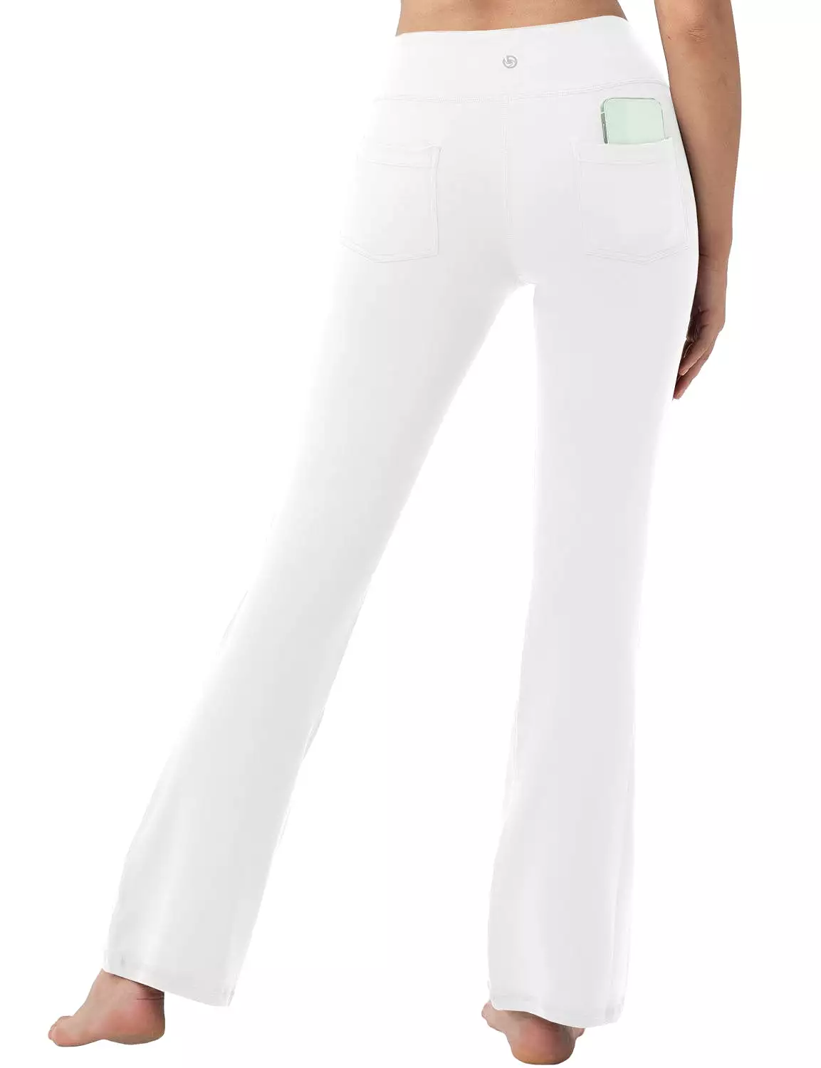 29 31 33 35 37  Back Pockets Bootcut Leggings White ins_yogastudio