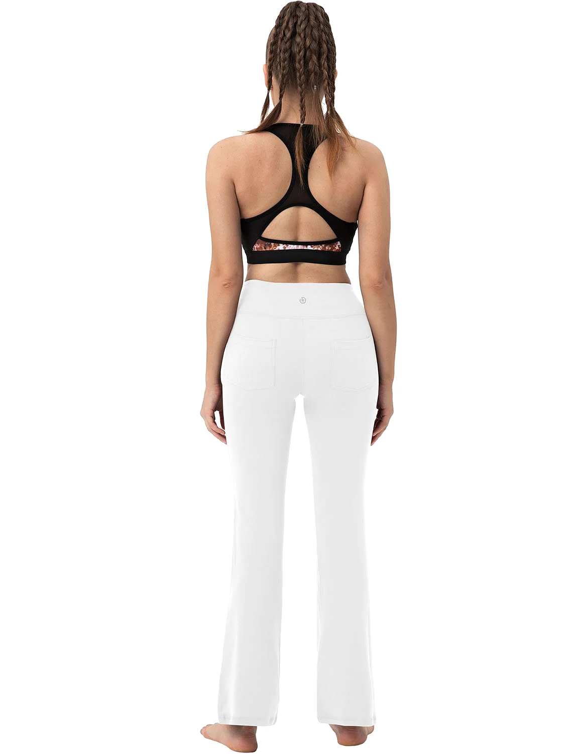 29 31 33 35 37  Back Pockets Bootcut Leggings White ins_yogastudio