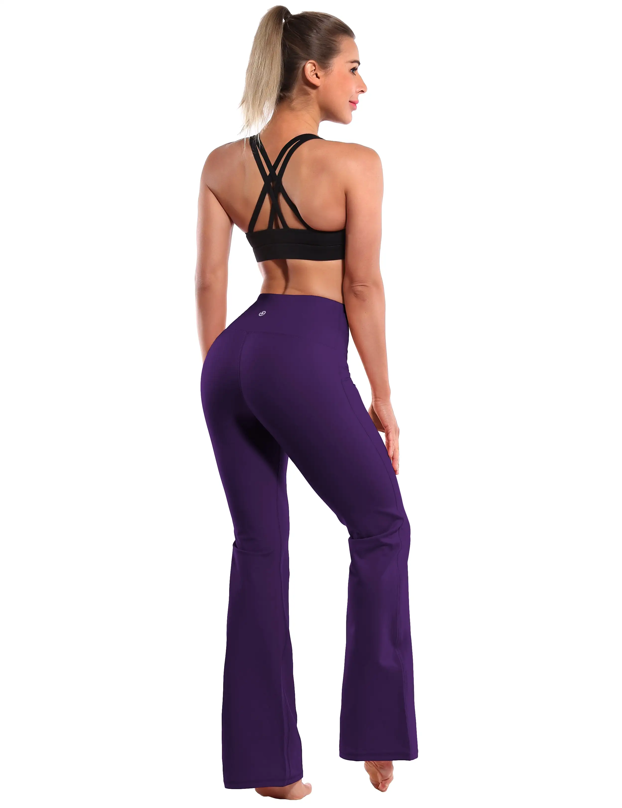 29 31 33 35 37 High Waist Bootcut Leggings Eggplantpurple ins_yogastudio