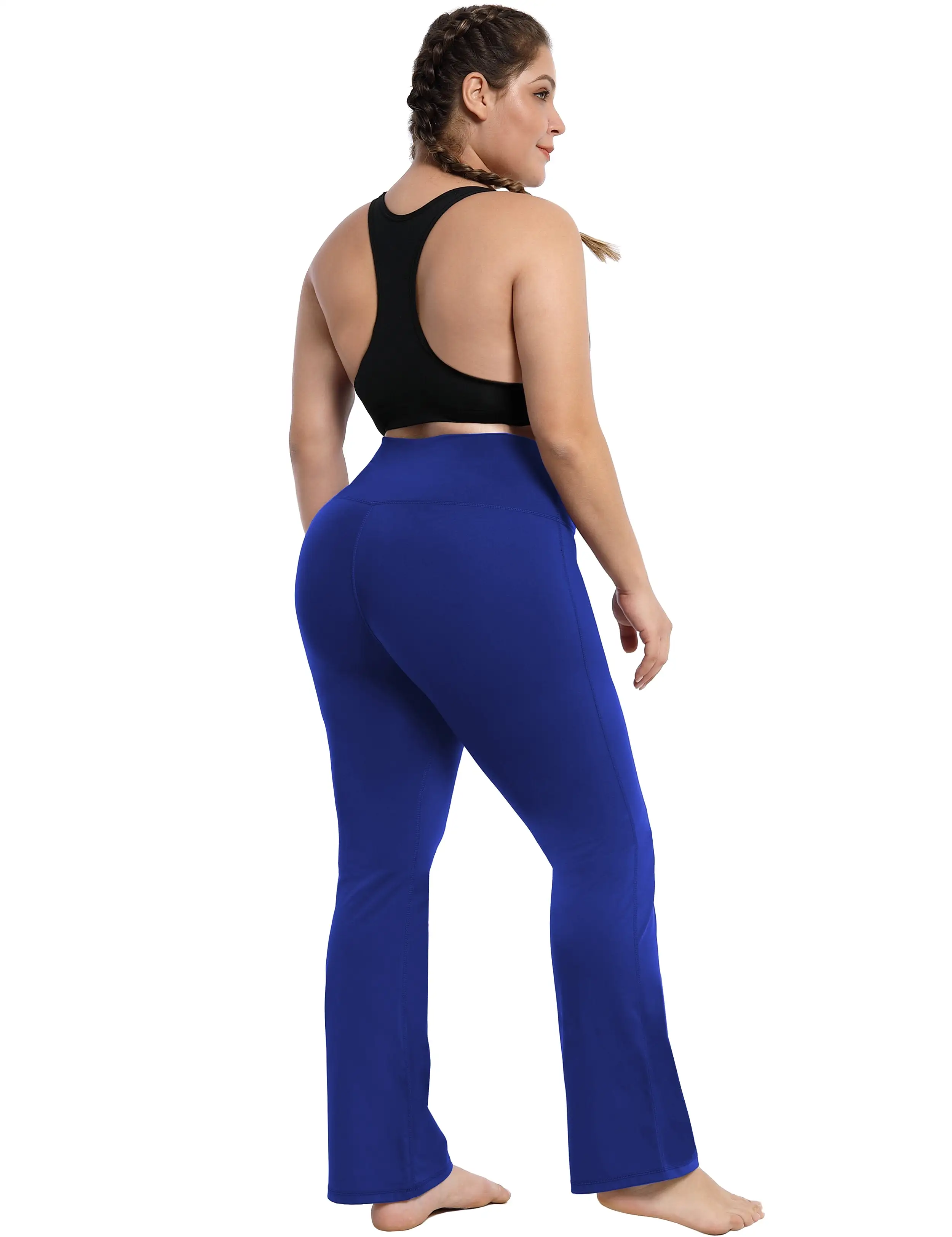 29 31 33 35 37 High Waist Bootcut Leggings Navy ins_yogastudio