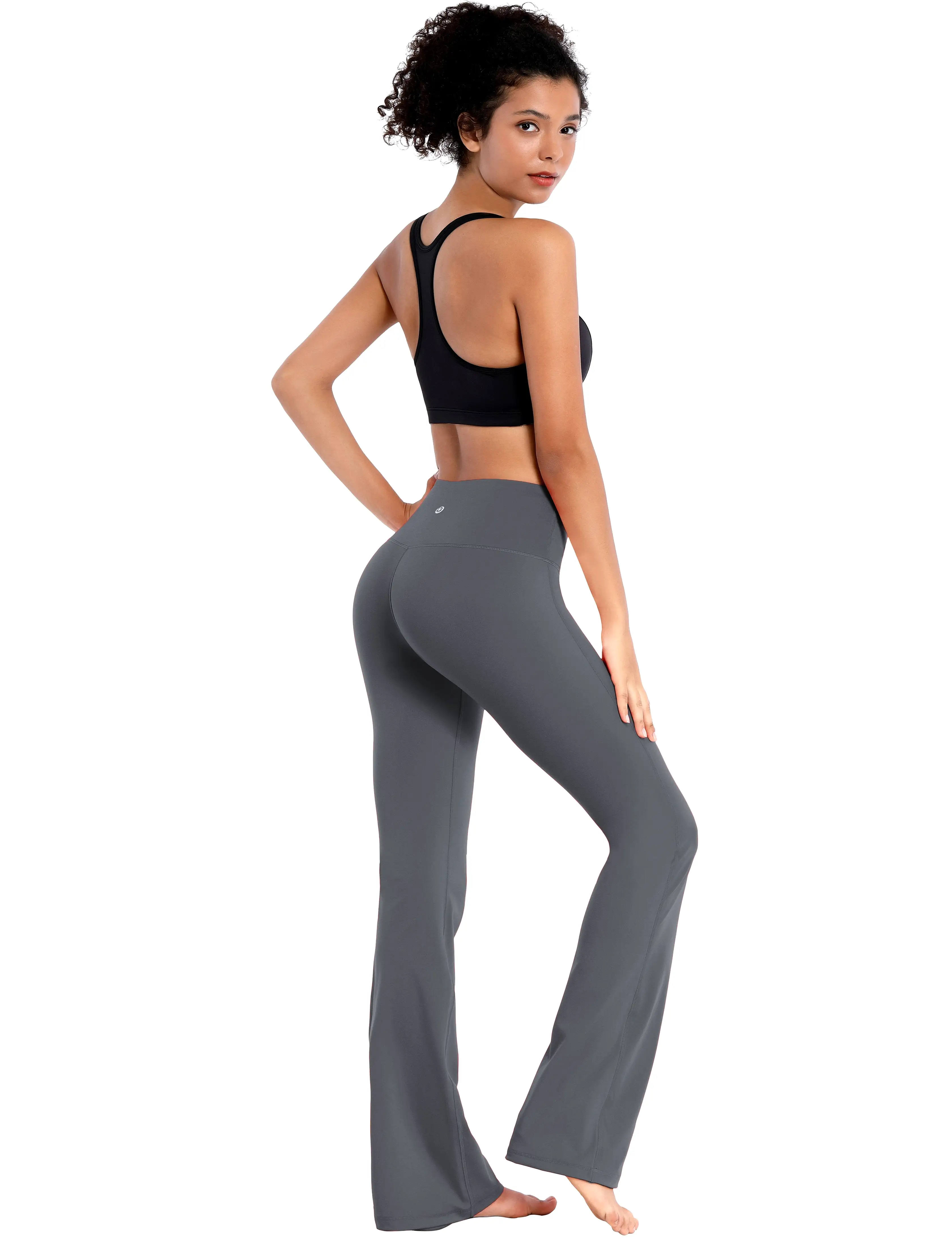 29 31 33 35 37 High Waist Bootcut Leggings Shadowcharcoal ins_yogastudio