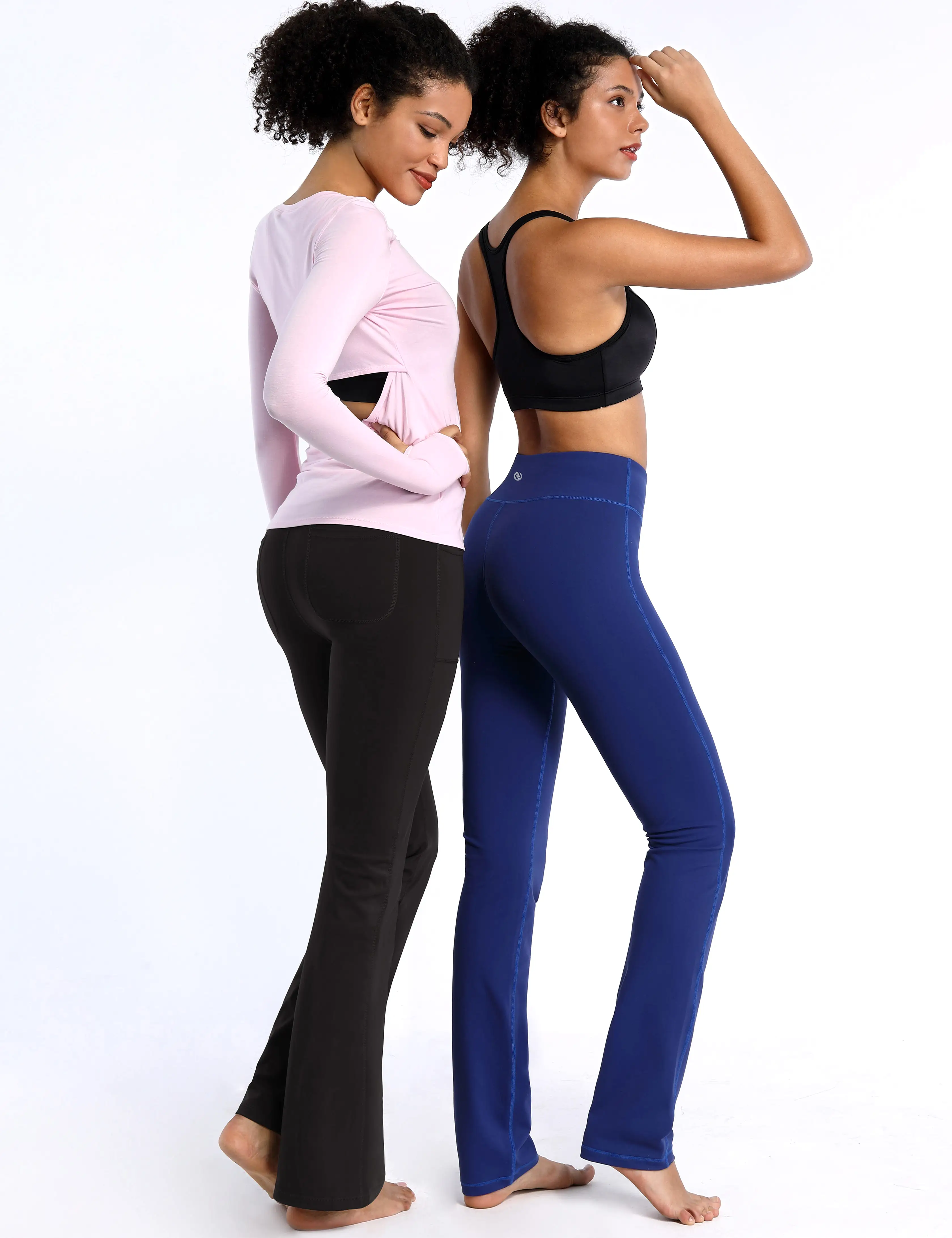 29 31 33 35 Bootcut Leggings with Pockets black ins_yogastudio