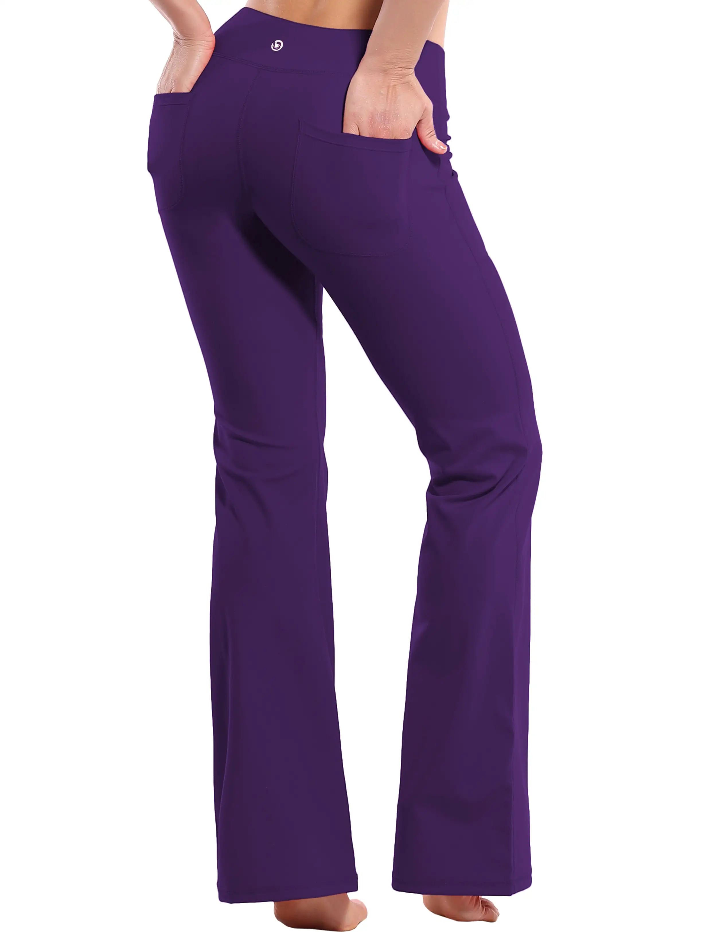 29 31 33 35 Bootcut Leggings with Pockets eggplantpurple ins_yogastudio