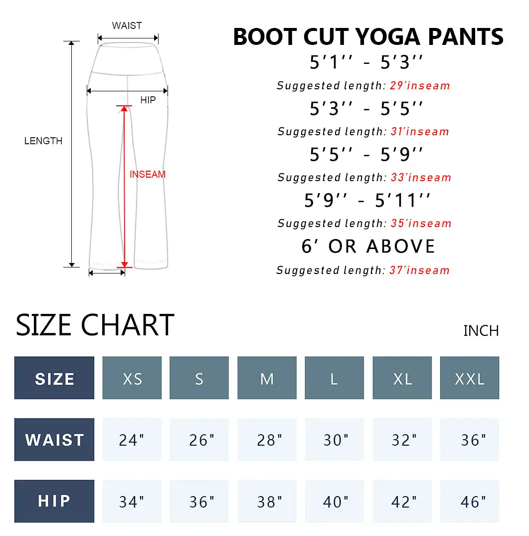 29 31 33 35 Bootcut Leggings with Pockets navy_yogastudio