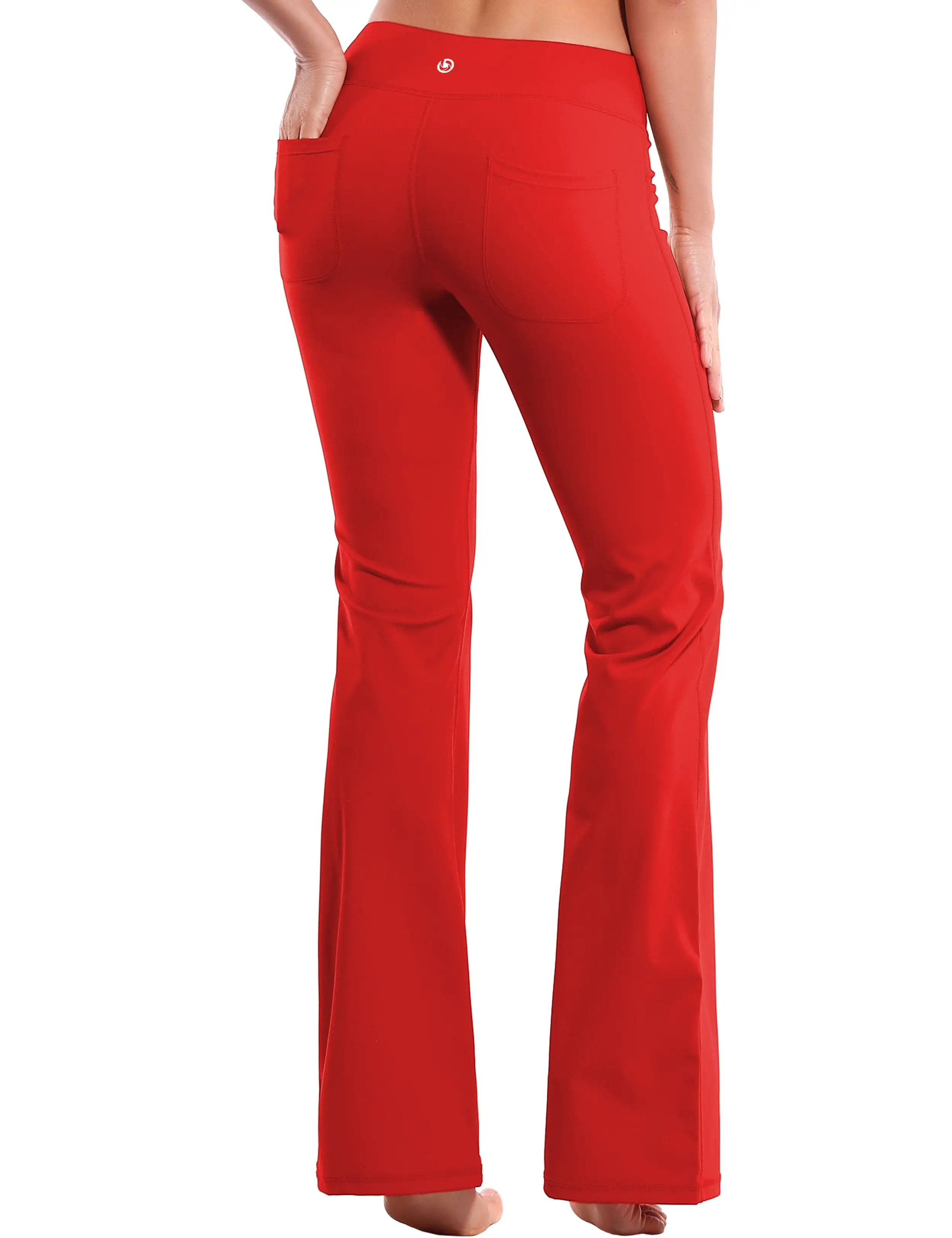 29 31 33 35 Bootcut Leggings with Pockets scarlet ins_yogastudio