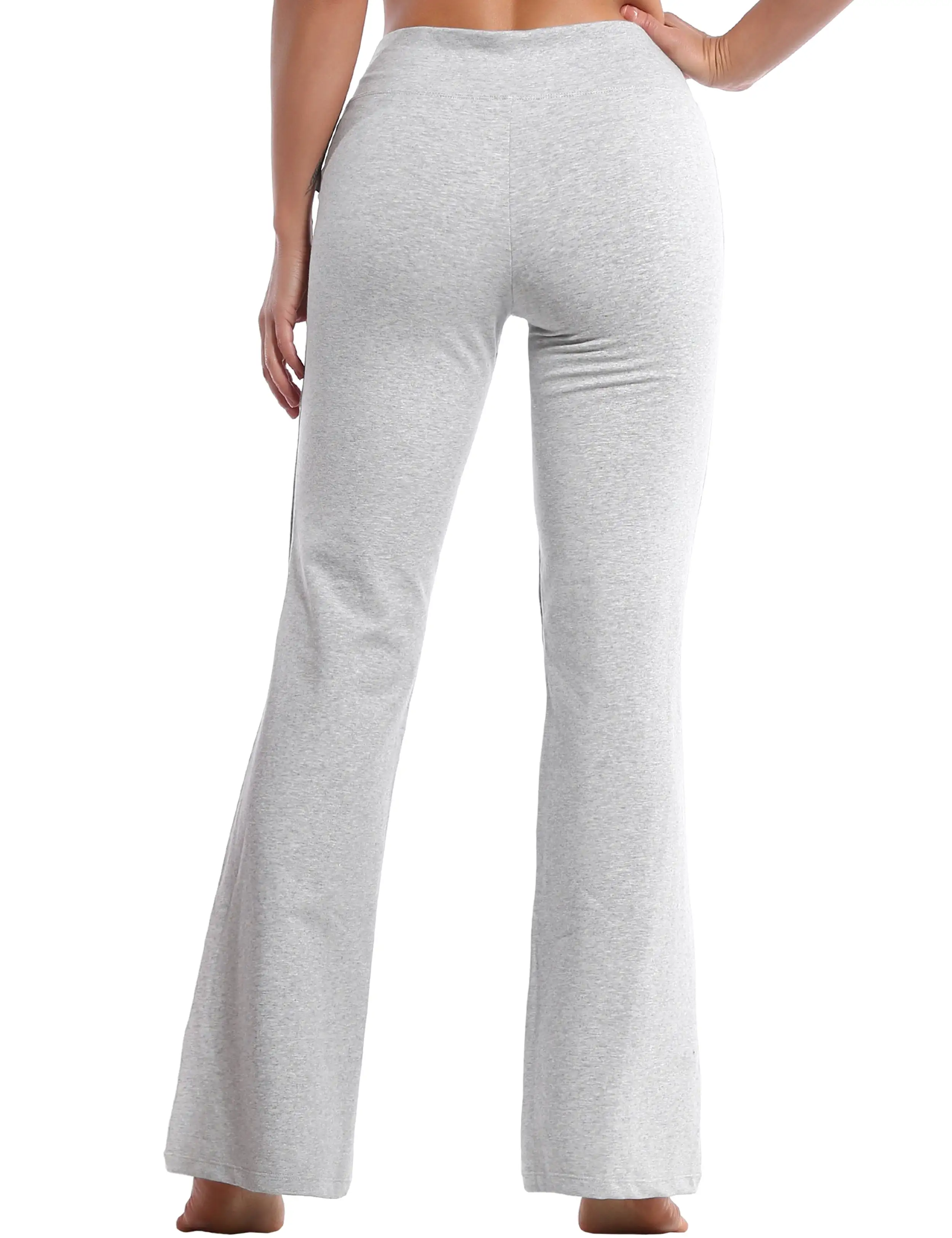 29 31 33 35 Cotton Bootcut Leggings heathergray ins_yogastudio