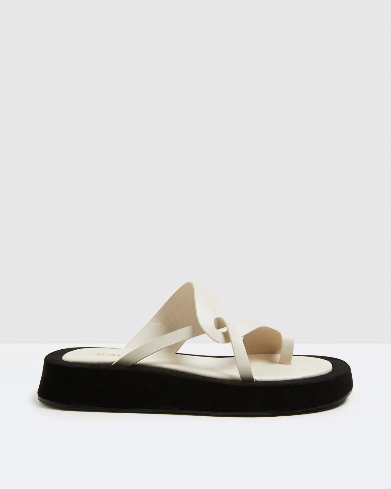 Alias Mae Polo Leather Sandals Bone White