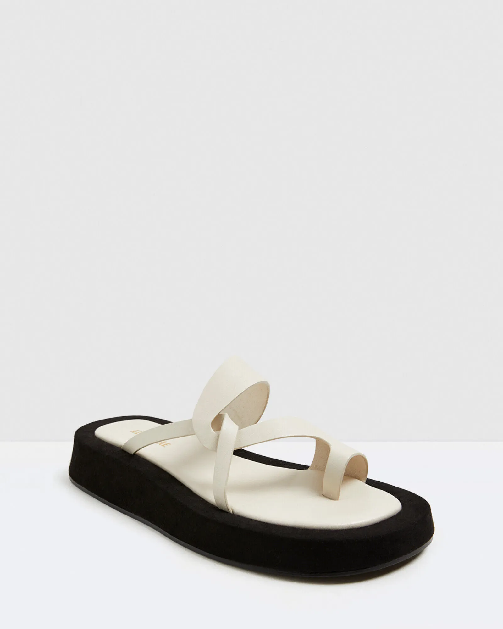 Alias Mae Polo Leather Sandals Bone White