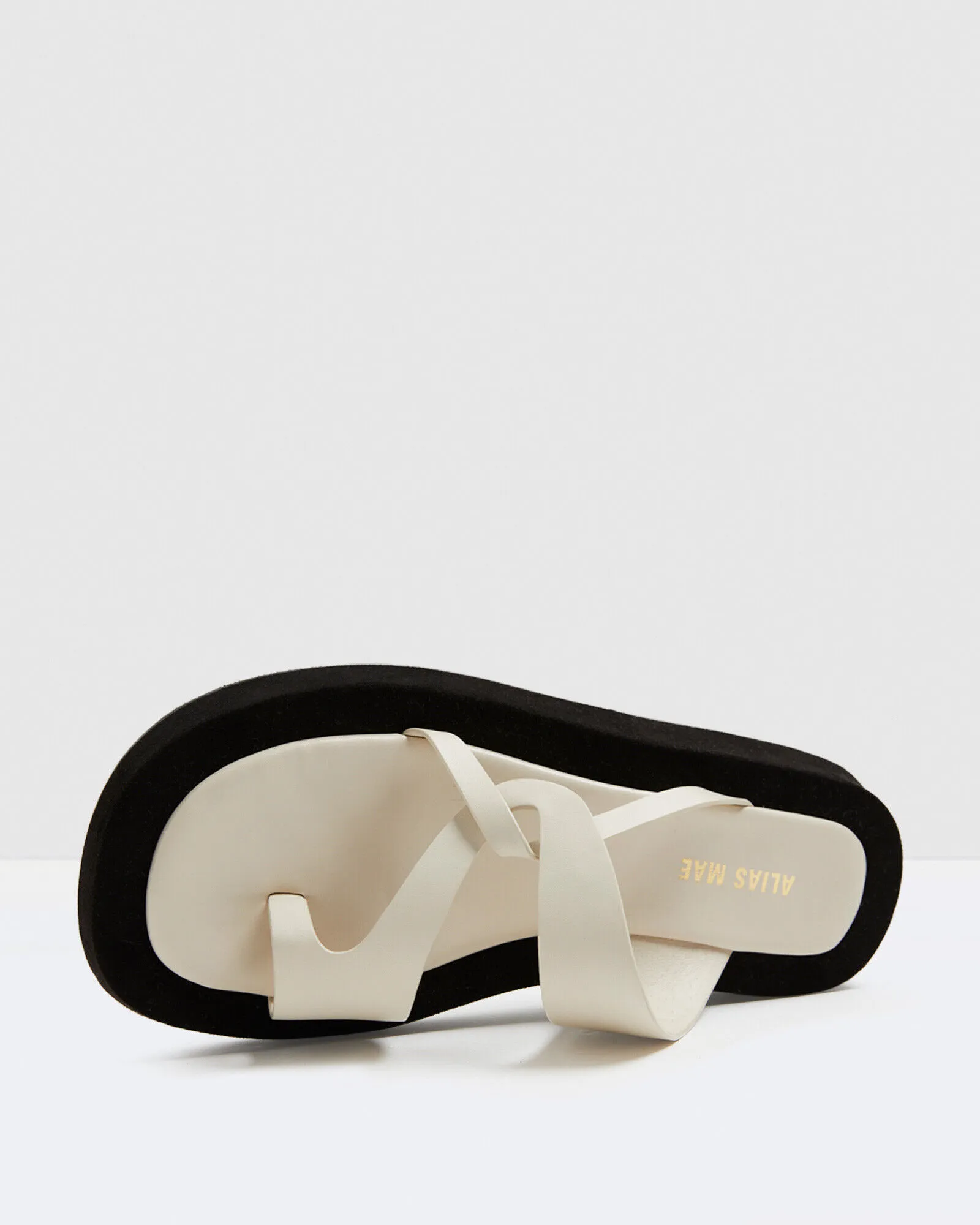 Alias Mae Polo Leather Sandals Bone White