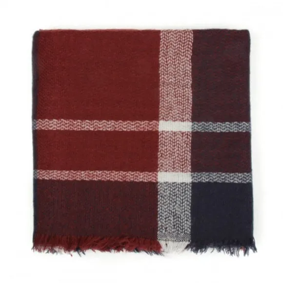 Anchors Away Oversized Plaid Blanket Scarf