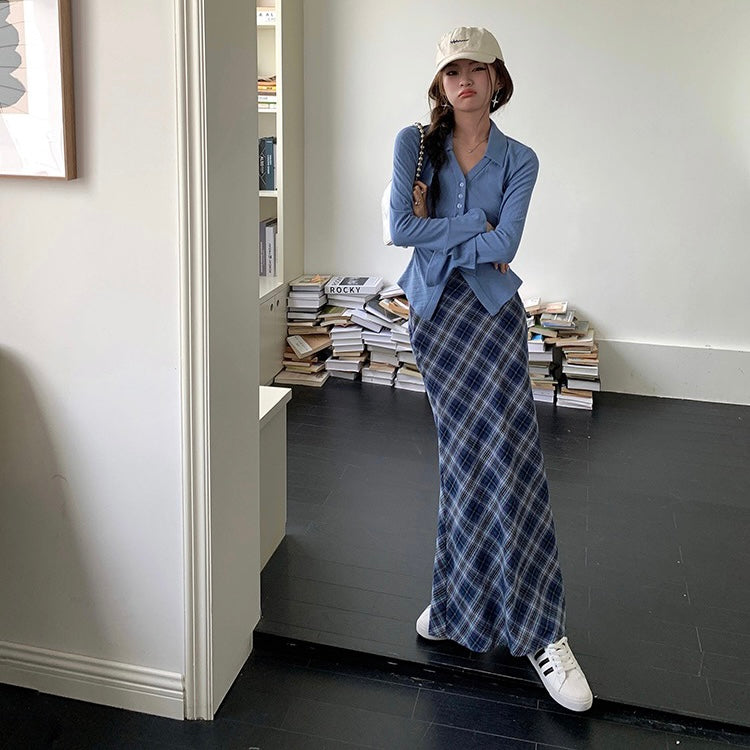 Annie Blue Plaid Set