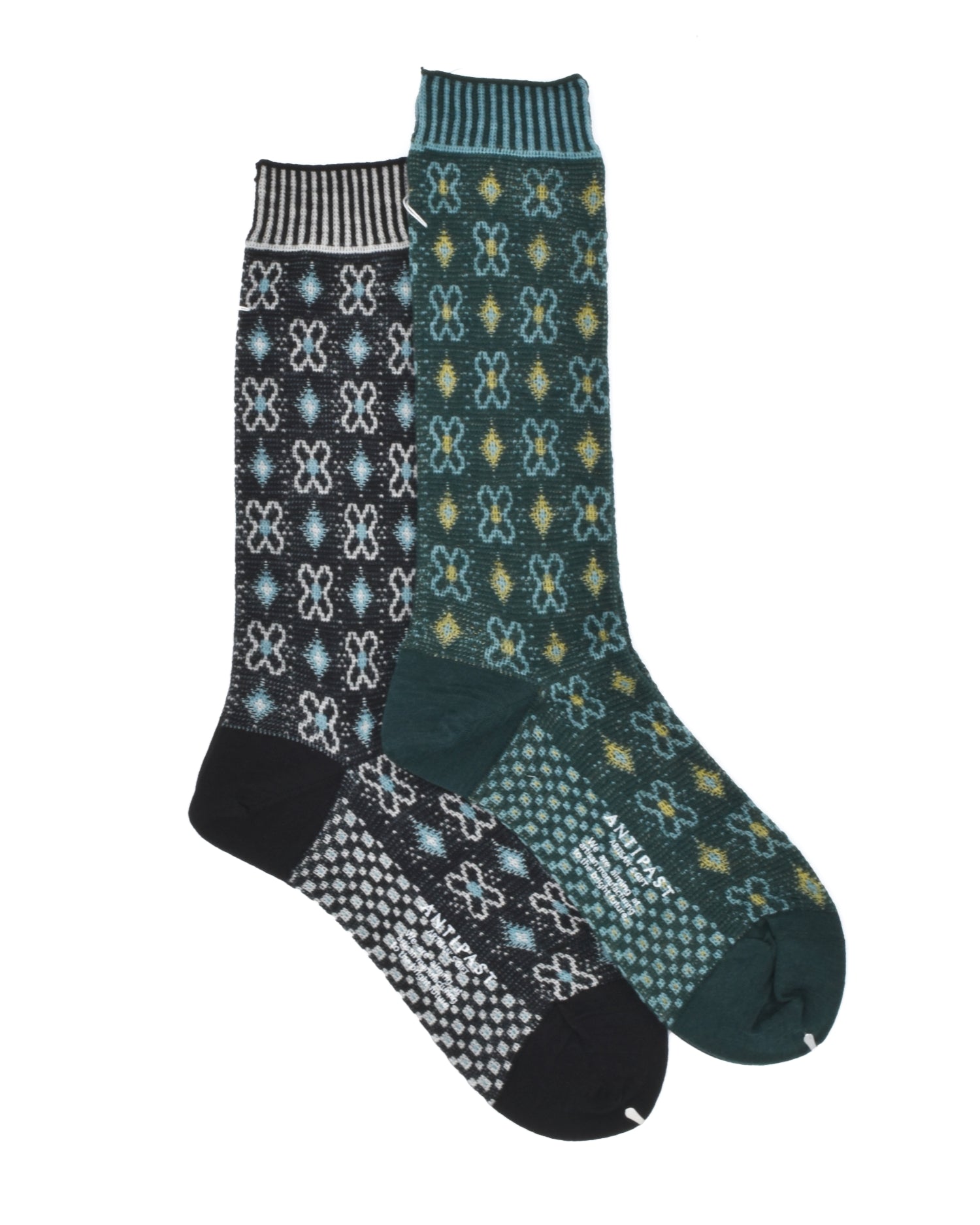 Antipast Flower Grid Boot Socks