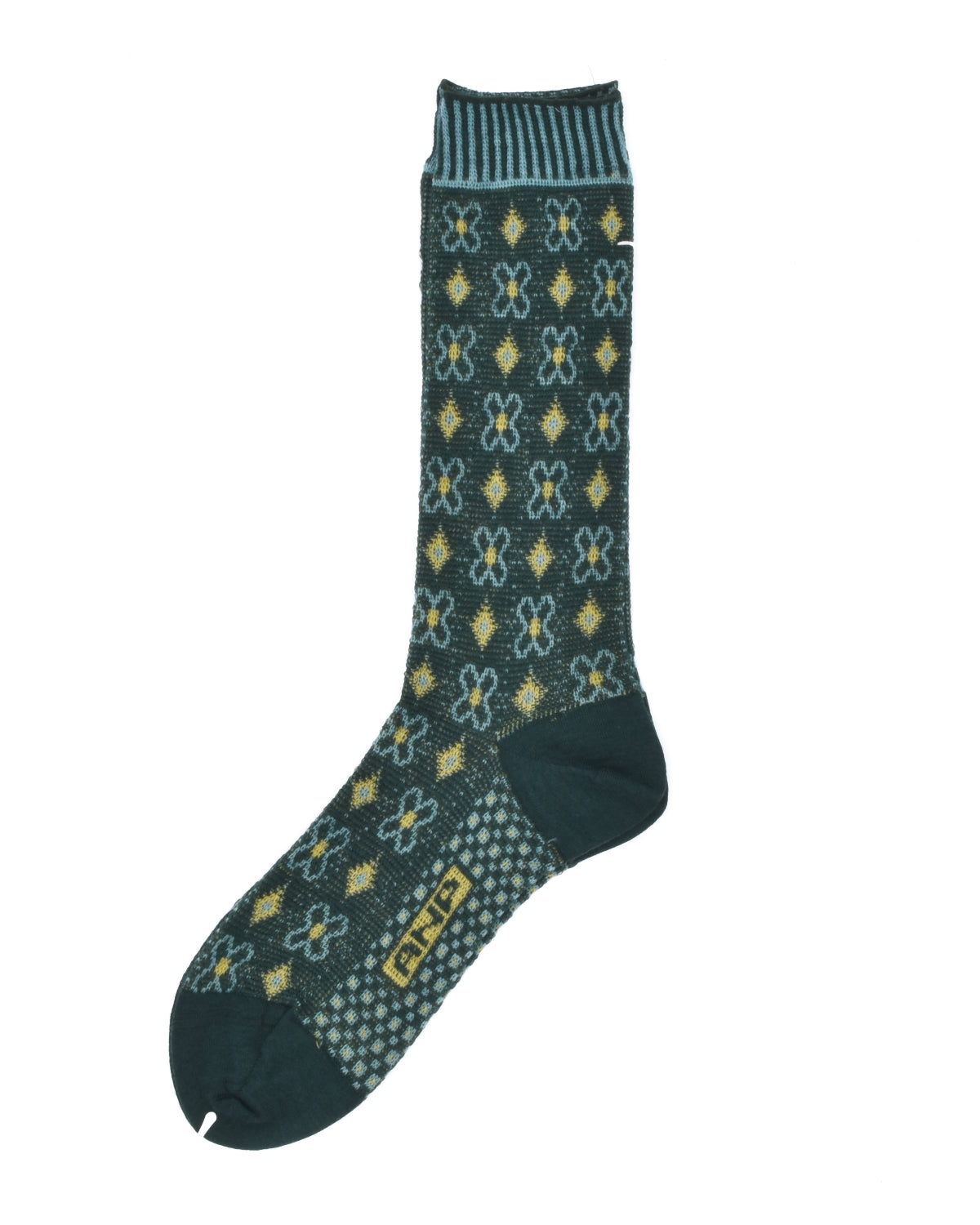 Antipast Flower Grid Boot Socks