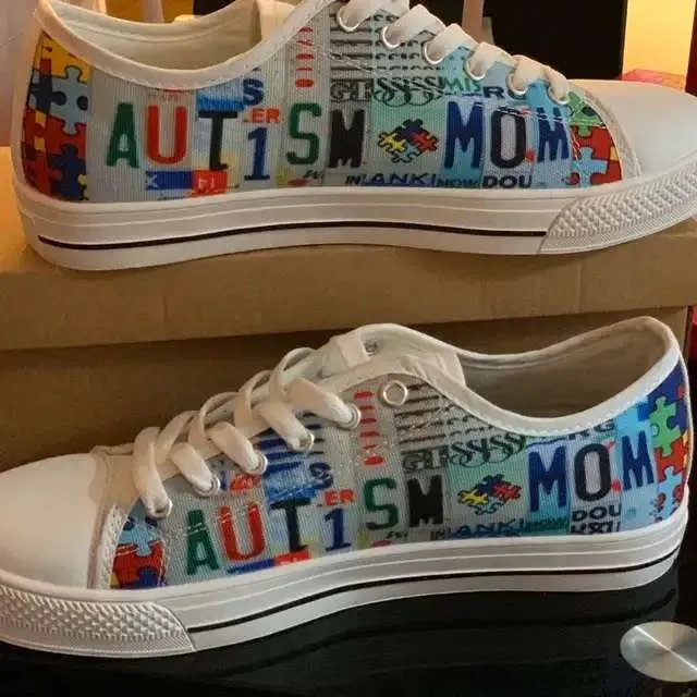 Autism Awareness Day Autism Mom Converse Sneakers Low Top Shoes