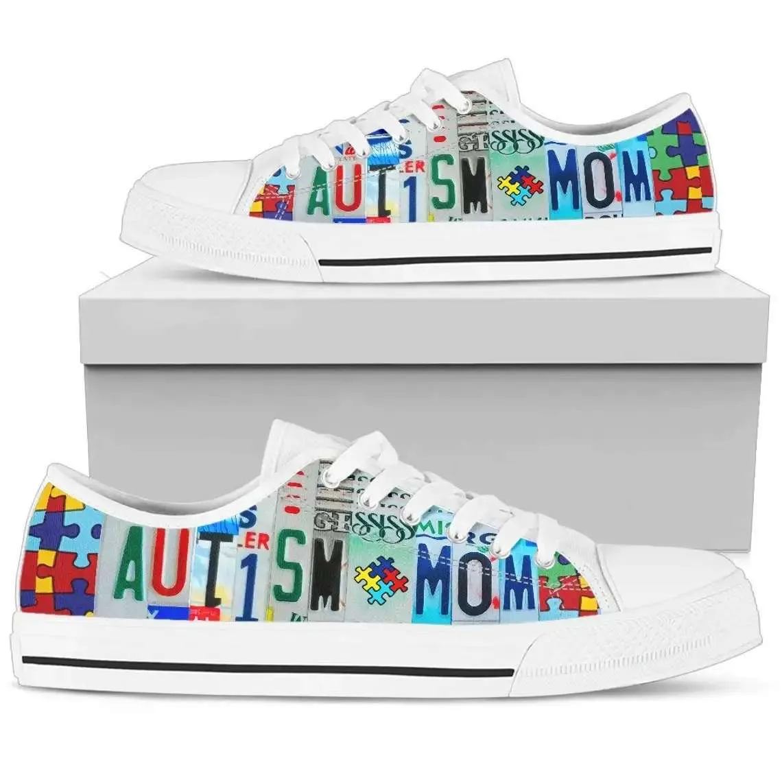 Autism Awareness Day Autism Mom Converse Sneakers Low Top Shoes