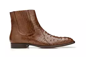 Belvedere - Roger, Genuine Ostrich Quill Chelsea Boot - Antique Brandy - R55