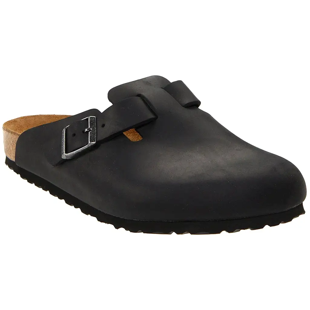 Birkenstock Boston Black Womens Comfort Leather Sandals - UK 4.5