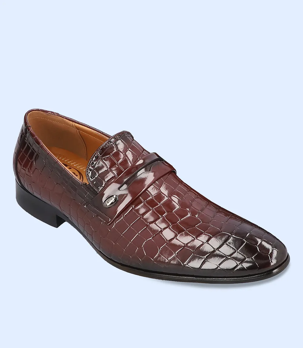 BM5050-Burgandy-Men Formal Slip-on's