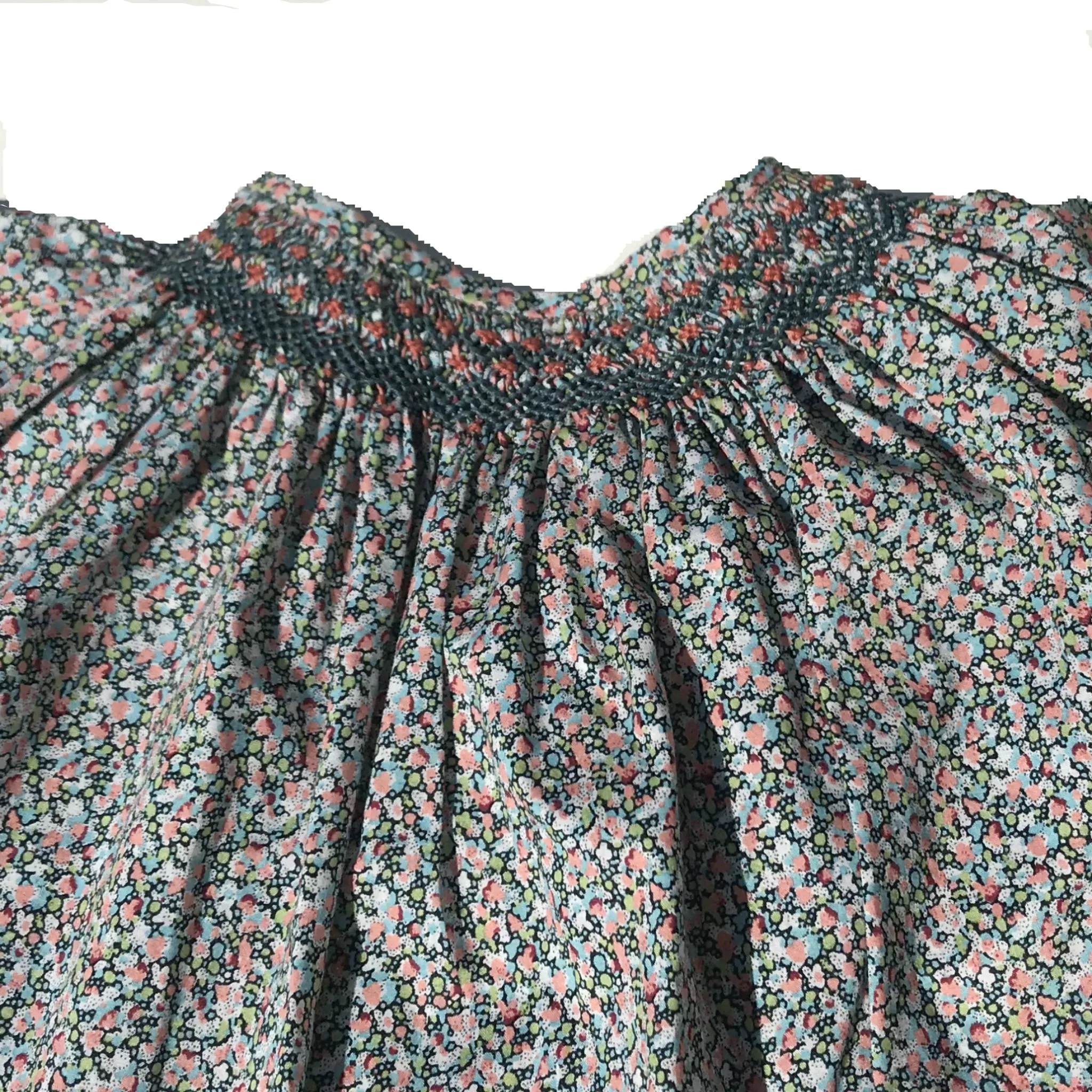 Bonpoint Liberty Print Smocked Baby Blouse