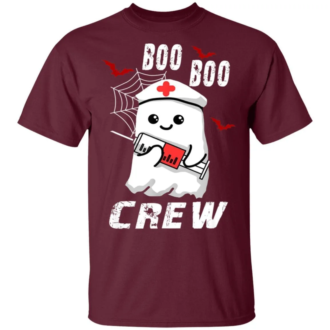 Boo Boo Crew Nurse Ghost T-Shirt Halloween Costume Gifts Shirts For Kids Men Women Boo Boo Crew T-shirt