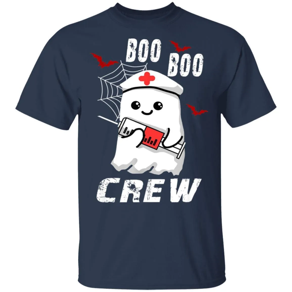 Boo Boo Crew Nurse Ghost T-Shirt Halloween Costume Gifts Shirts For Kids Men Women Boo Boo Crew T-shirt