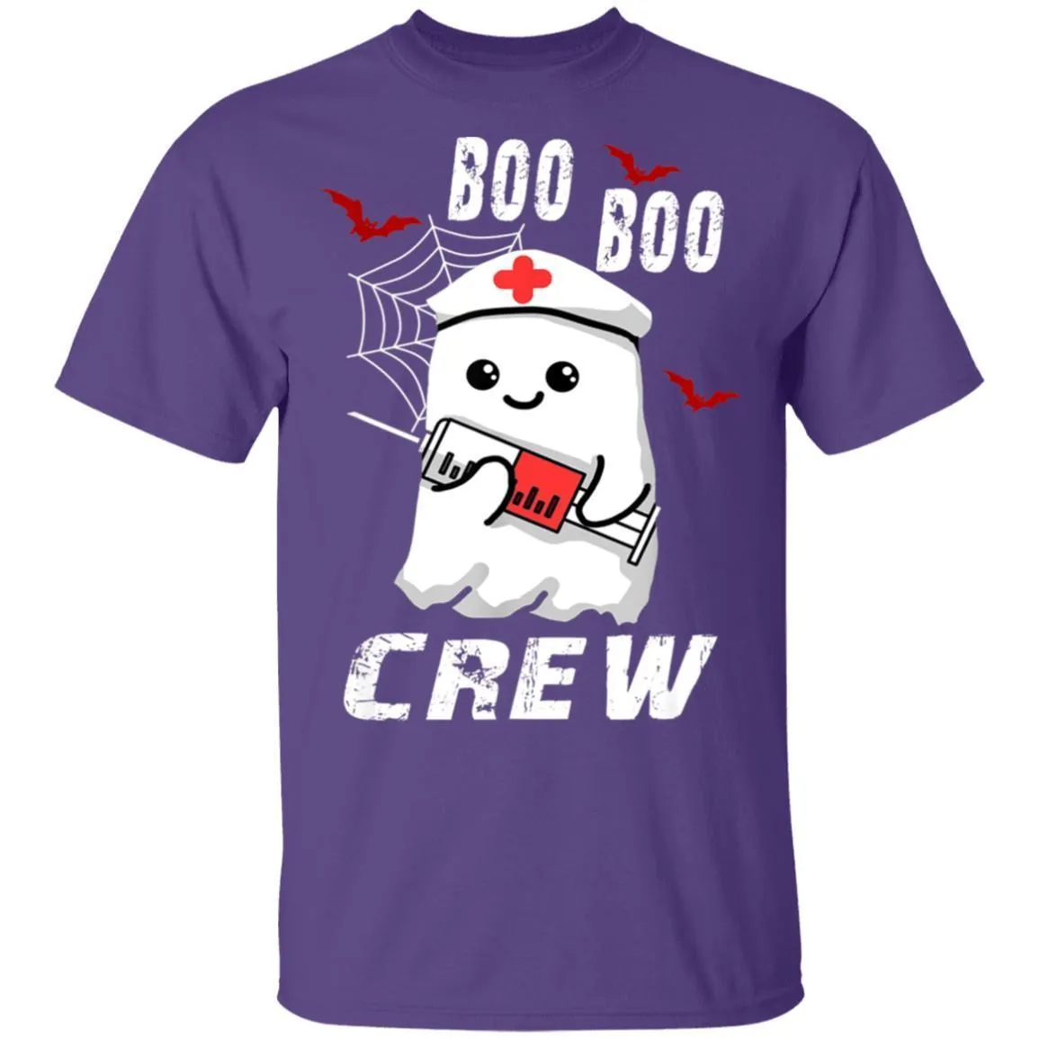 Boo Boo Crew Nurse Ghost T-Shirt Halloween Costume Gifts Shirts For Kids Men Women Boo Boo Crew T-shirt