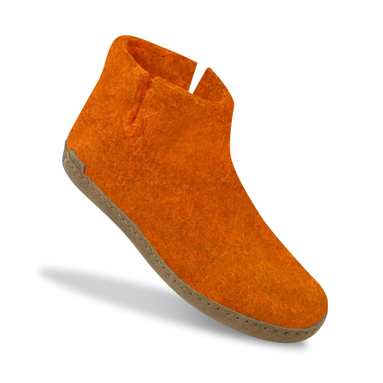 Boot with leather sole - Orange