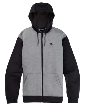 Burton Men's Burton Oak Full-Zip Hoodie - Gray Heather/True Black