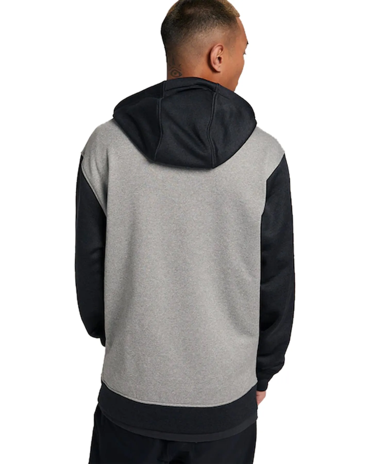 Burton Men's Burton Oak Full-Zip Hoodie - Gray Heather/True Black