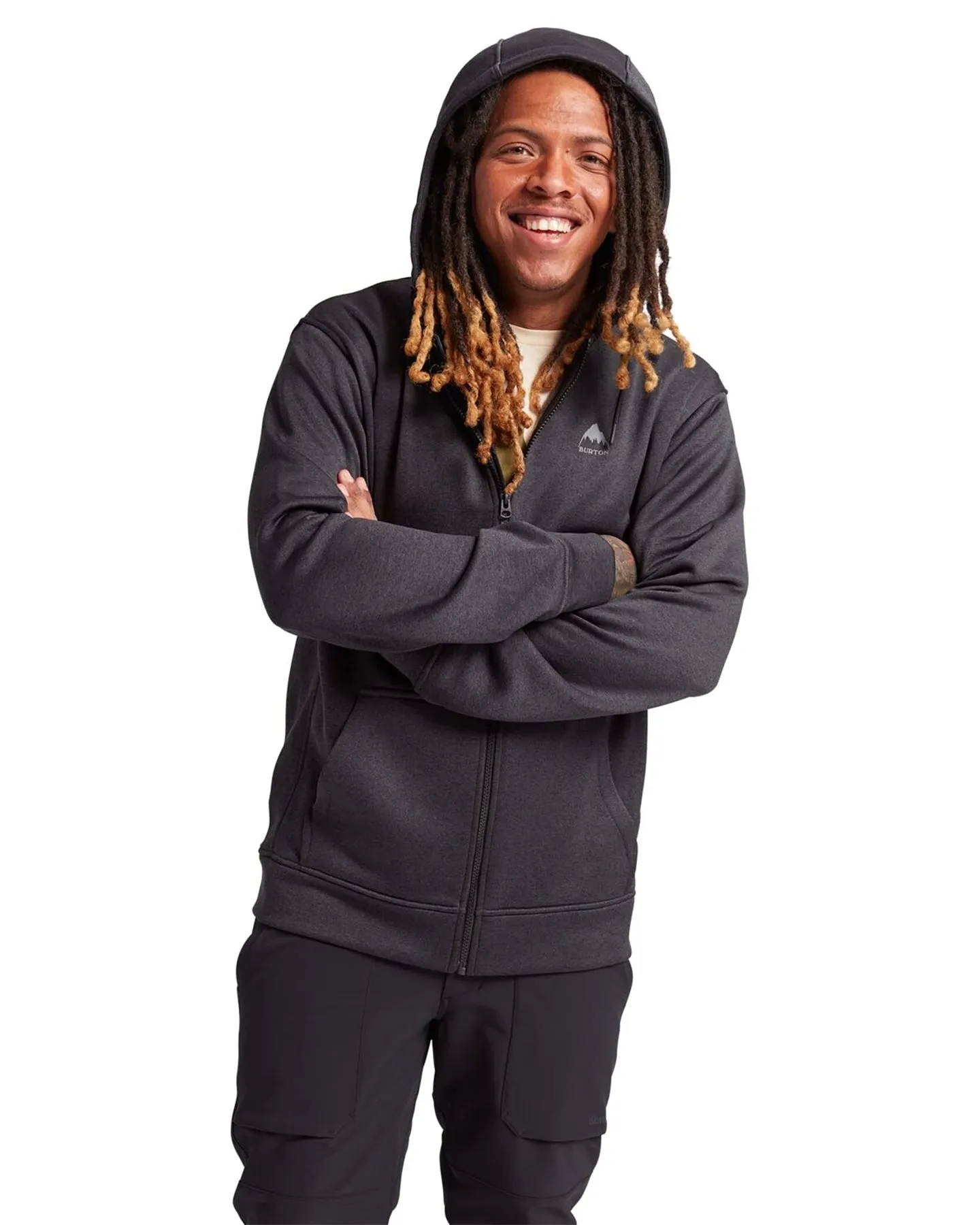 Burton Men's Burton Oak Full-Zip Hoodie - True Black Heather