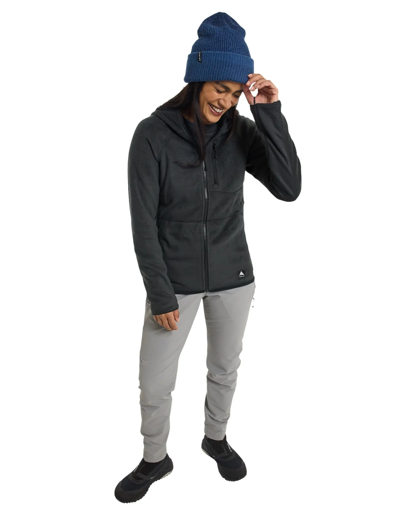 Burton Women's Stockrun Warmest Hooded Full-Zip Fleece - True Black