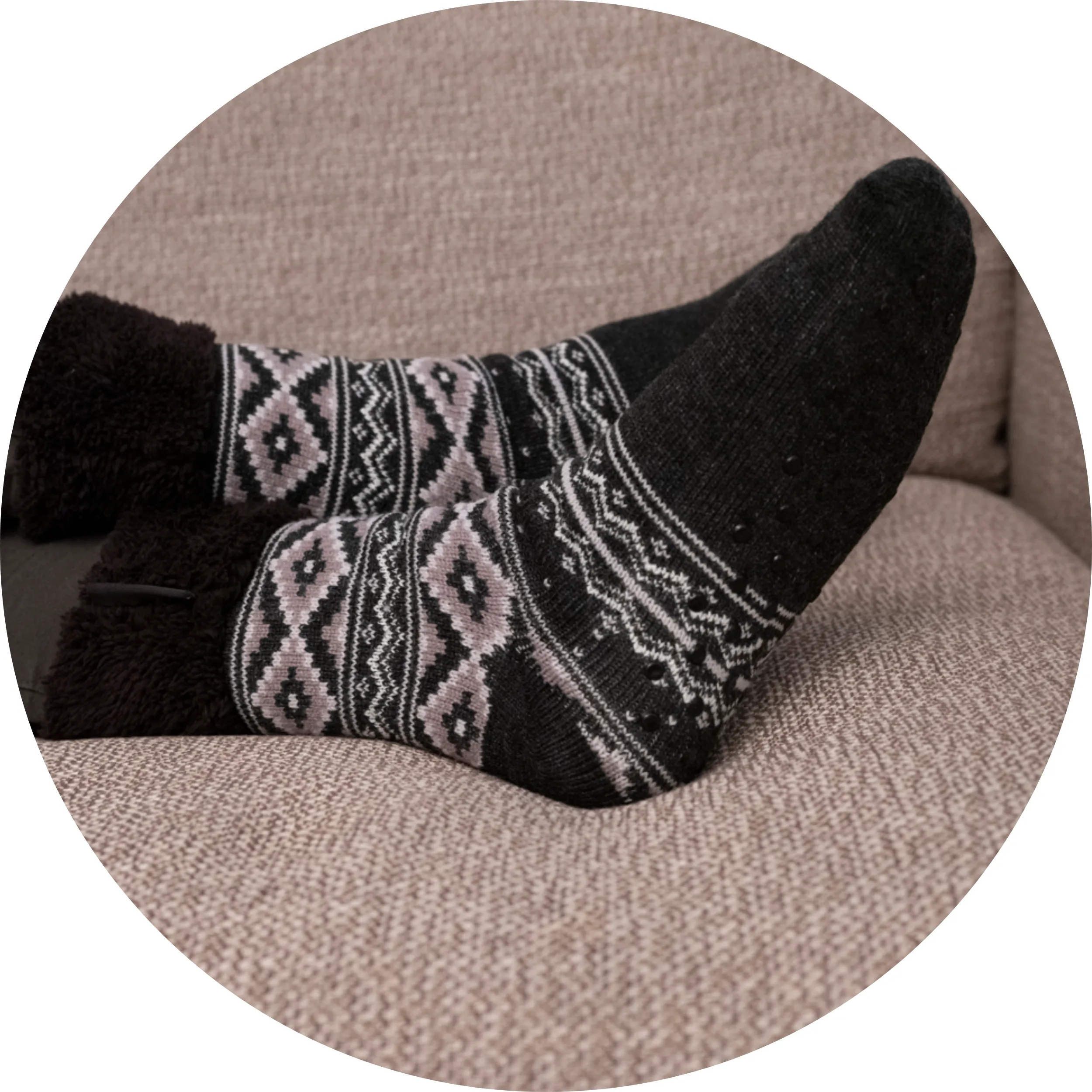 Chaussettes fourrées Homme Jacquard