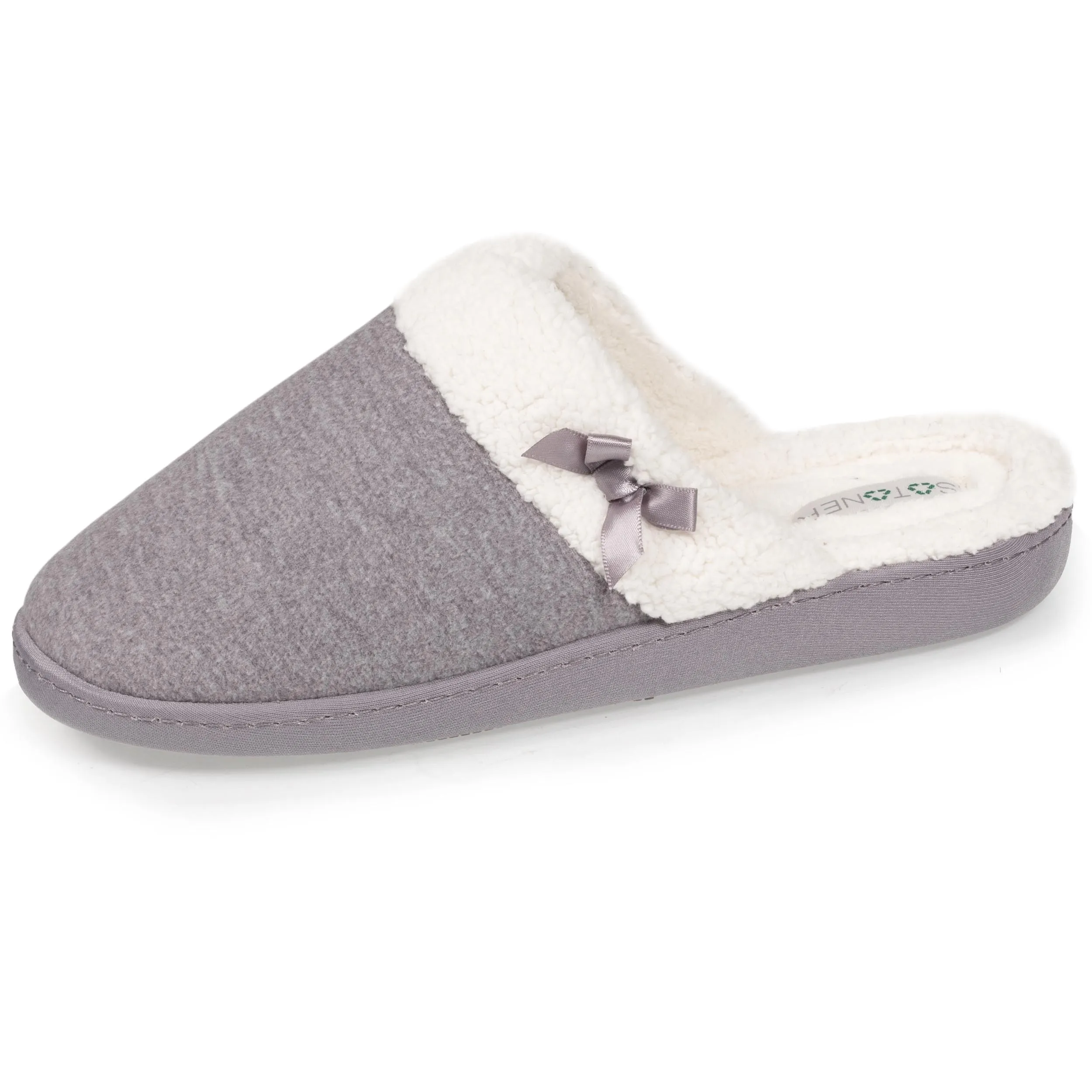 Chaussons mules recyclées Femme Gris