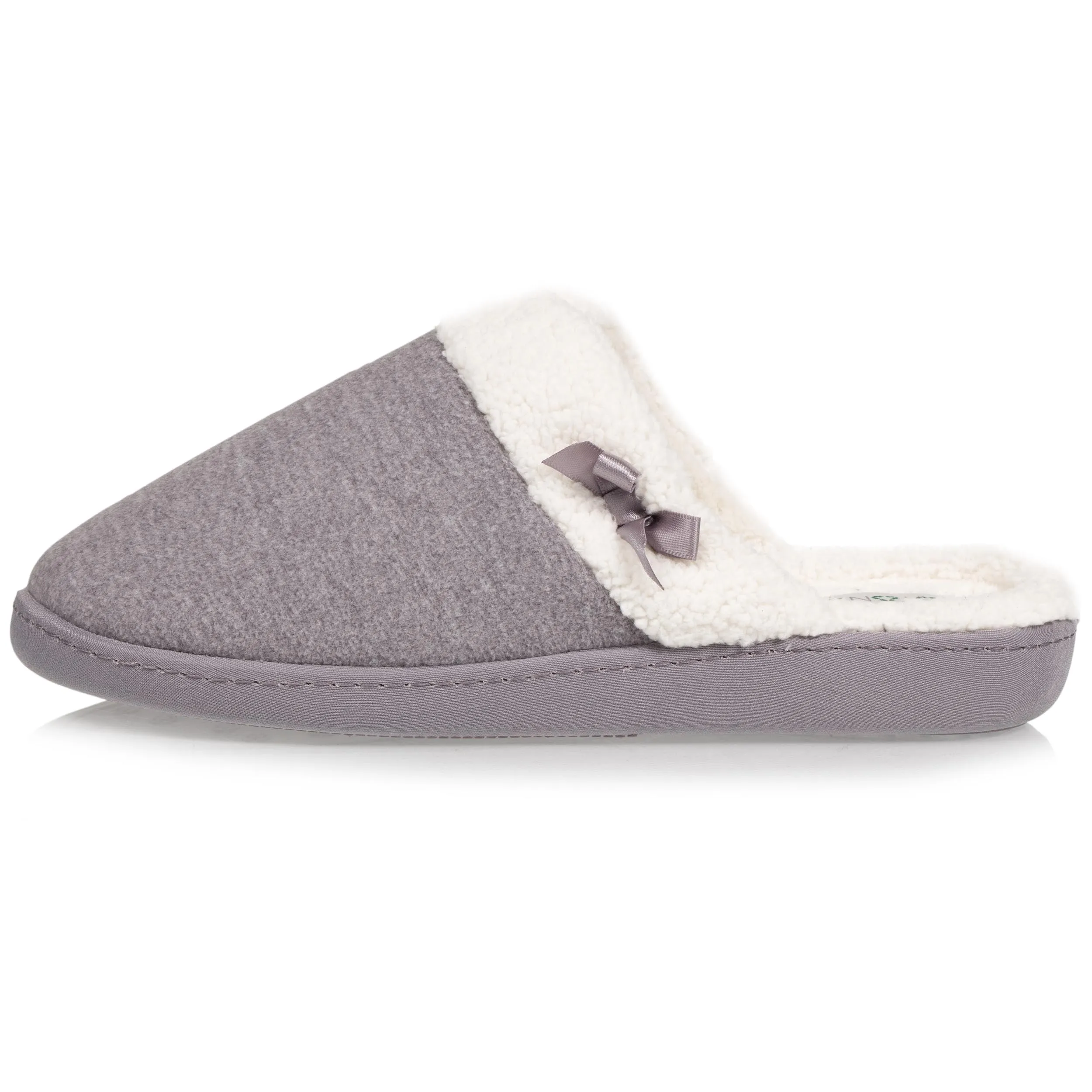 Chaussons mules recyclées Femme Gris