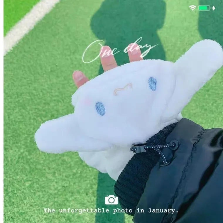 Cinnamoroll fleece gloves