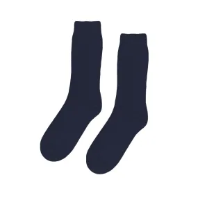 Colorful Merino wool Blend sock Navy Blue