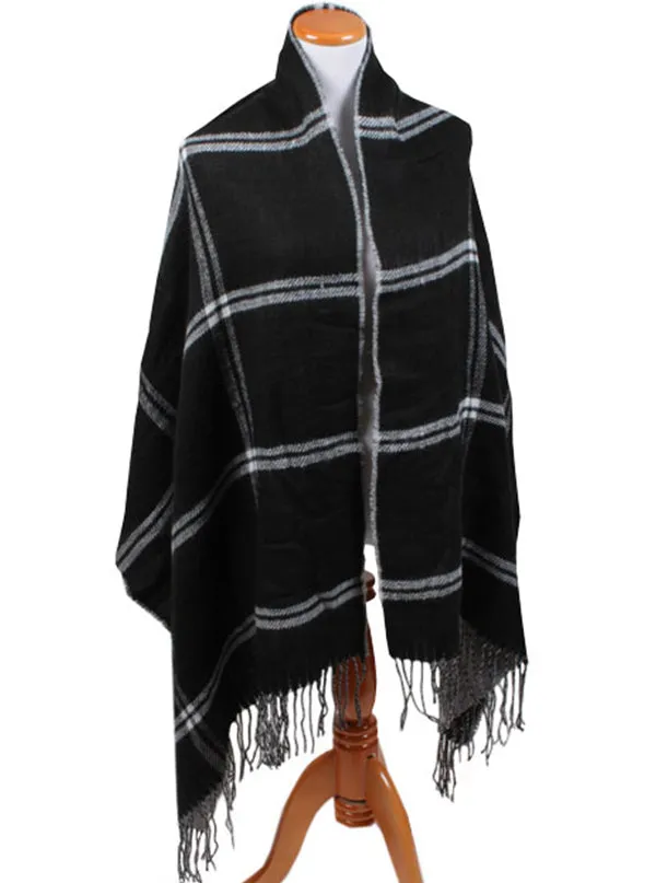 Cozy Plaid Blanket Wrap Scarf