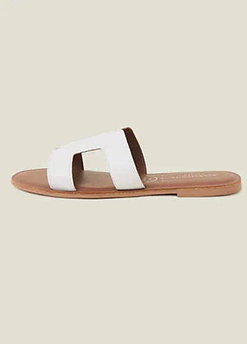 Cut-Out Wide Fit Leather Sandals by Accessorize | Look Again