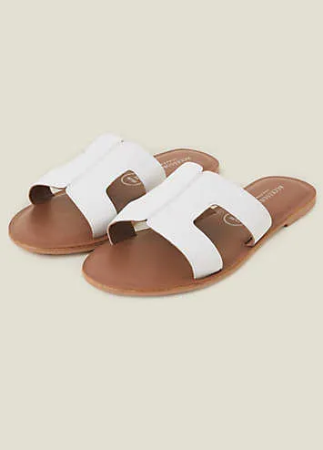 Cut-Out Wide Fit Leather Sandals by Accessorize | Look Again