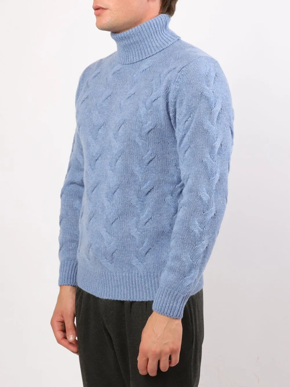 DAL 1926 5-ply cashmere braided turtleneck 