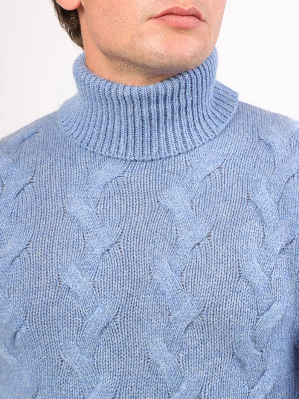 DAL 1926 5-ply cashmere braided turtleneck 