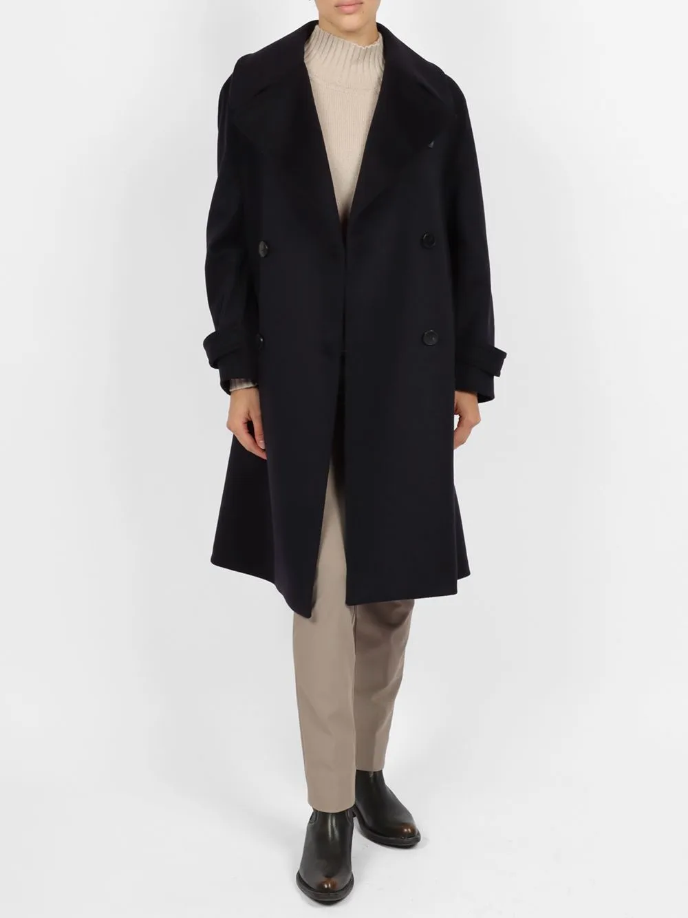 Davide Cenci Wool Trench Coat 