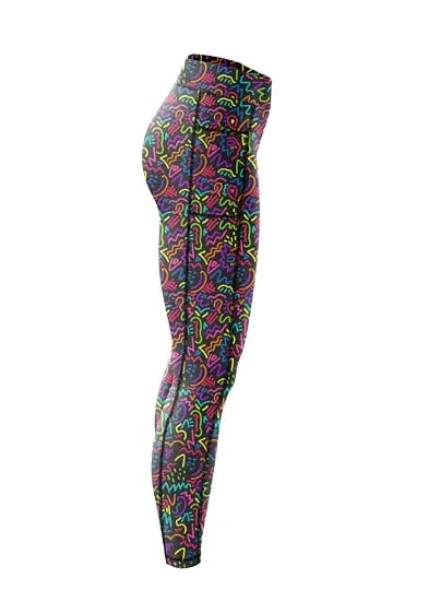 Disco doodle leggings