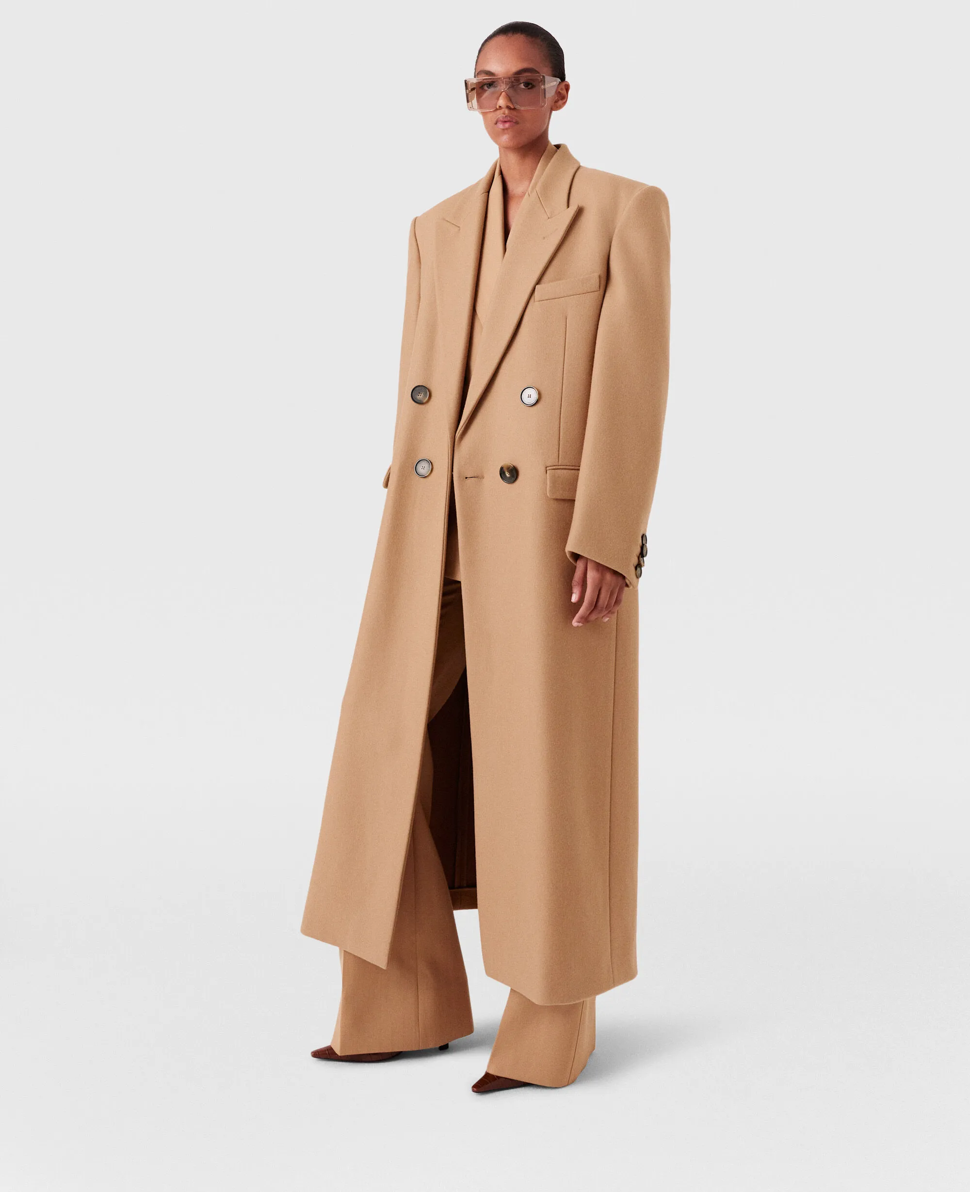 Double Breasted Longline Coat